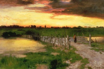Starý most přes rybník Hook, 1907 od Thomas Moran