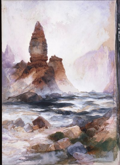Tower Falls a Sulphur Rock, Yellowstone od Thomas Moran