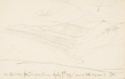 Soumrak na cestě od řeky Tongue (Head of Little Big Horn) od Thomas Moran