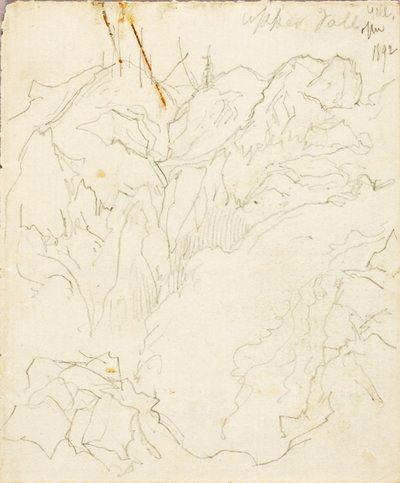 Horní vodopády, Yellowstone od Thomas Moran
