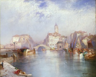 Benátský kanál, 1896 od Thomas Moran