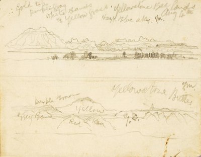 Yellowstone Bad Lands (a) Yellowstone Buttes od Thomas Moran