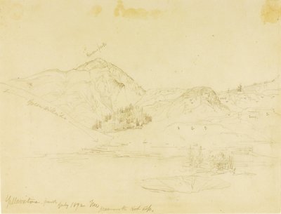Yellowstonský park, Mammoth Hot Springs od Thomas Moran