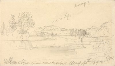 Yellowstone River, poblíž Rosebudu od Thomas Moran