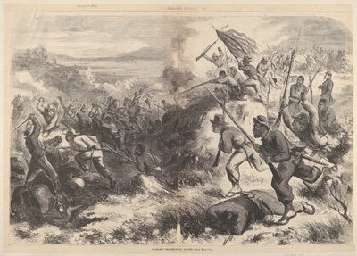 Černý pluk v akci z Harpers Weekly, 14. března 1863. od Thomas Nast