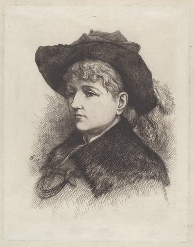 Portrét umělcovy manželky, Sarah Edwards Nast od Thomas Nast