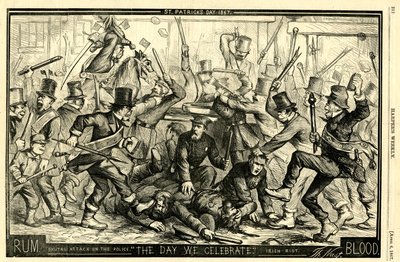Den svatého Patrika, 1867 (dřevoryt) od Thomas Nast