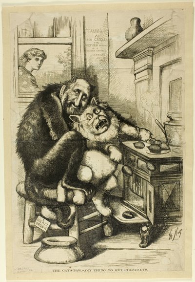 Kočičí tlapka, jakákoli věc k získání kaštanů od Thomas Nast