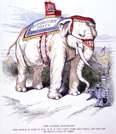 "Posvátný slon" od Thomas Nast