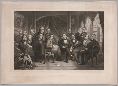 Washington Irving a jeho literární přátelé v Sunnyside, 1864. od Thomas Oldham Barlow