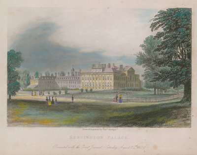 Kensingtonský palác, Londýn od Thomas Onwhyn