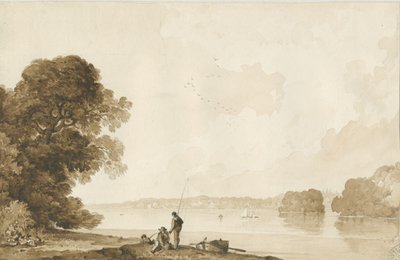 Chillington Park - Pool: kresba sépie, nd [1837-1838] (kresba) od Thomas Peploe Wood