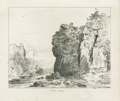 Dovedale - krajina: kresba perem a tuší od Thomas Peploe Wood