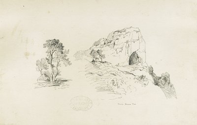 Dovedale - krajina: kresba perem a tuší, nd [1817-1845] (kresba) od Thomas Peploe Wood