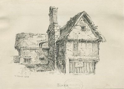Eccleshall - Biana Hall: kresba perem a tuší, 1833 od Thomas Peploe Wood