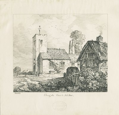 Edingale Church: kresba perem a tuší od Thomas Peploe Wood
