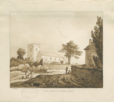 Fulford Church: sépiová kresba od Thomas Peploe Wood
