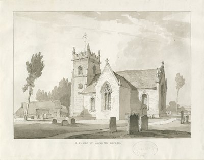 Haughton Church: sépiová kresba od Thomas Peploe Wood