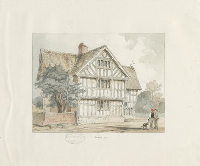 Madeley - Old House: malba akvarelem od Thomas Peploe Wood