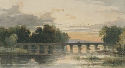 Shugborough Bridge: malba akvarelem, nd [19. století] od Thomas Peploe Wood