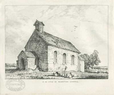 Stafford - Marston Chapel: kresba perem a tuší od Thomas Peploe Wood