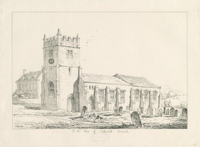 Tatenhill Church: kresba perem a tuší od Thomas Peploe Wood
