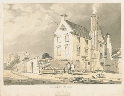 Wednesfield - "Stará síň": sépie, kresba perem a tónováním, 1837 od Thomas Peploe Wood
