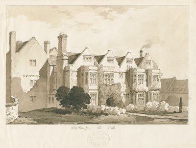 Whittington Hall: perokresba, 1836 od Thomas Peploe Wood