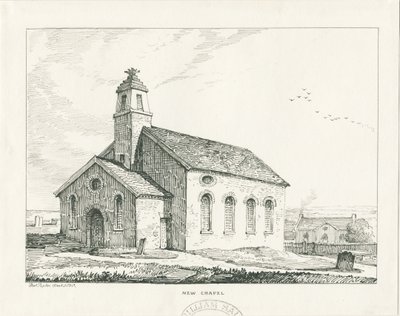 Wolstanton - Nová kaple: kresba perem a tuší od Thomas Peploe Wood