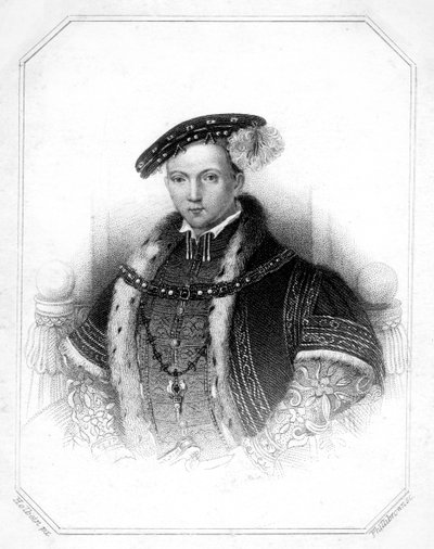 Edward VI., anglický král, 19. století. od Thomas Phillibrown