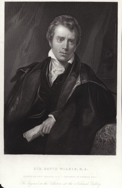 Sir David Wilkie , skotský malíř. Rytina Francis Holl od Thomas Phillips