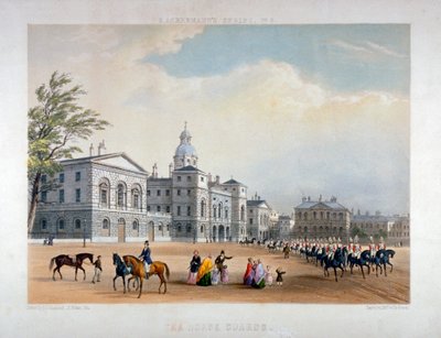 Horse Guards, Westminster, Londýn, 1851 od Thomas Picken