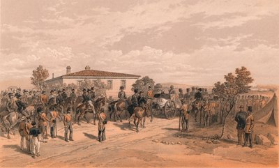 Pohřební průvod lorda Raglana opouštějící hlavní čtvrť, 1856 od Thomas Picken