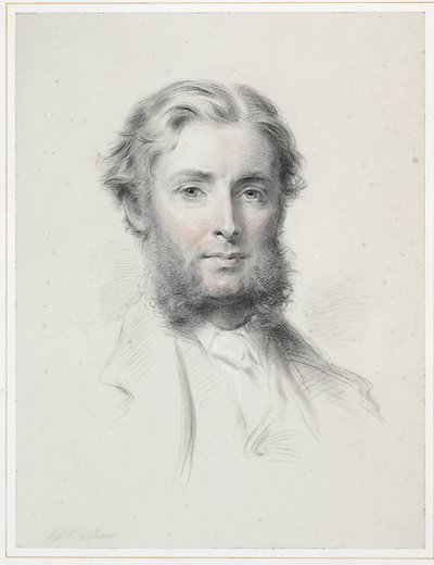 Portrét Johna Scotta, 3. hraběte z Eldonu (křída a w/c na papíře) (pár k 445141) od Thomas Price Downes