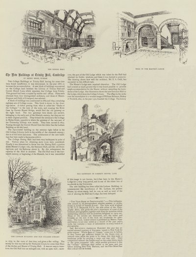 Nové budovy v Trinity Hall, Cambridge od Thomas Raffles Davison