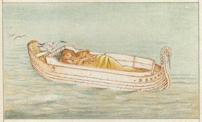 Danae a Perseus (barevné lito) od Thomas Ralph Spence