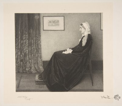 Uspořádání v šedé a černé: Portrét matky umělců, 1892. od Thomas Robert Way