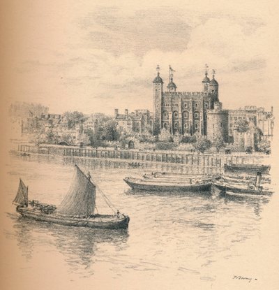 Tower of London z Tower Bridge., 1902 od Thomas Robert Way