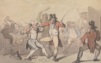 Byla odhalena černá noha, která vyhazovala karty od Thomas Rowlandson
