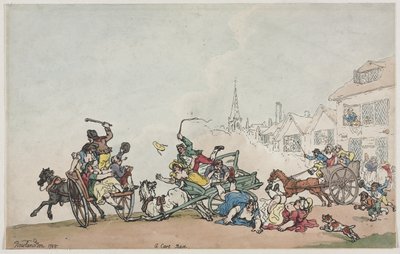 Závod s vozíky od Thomas Rowlandson