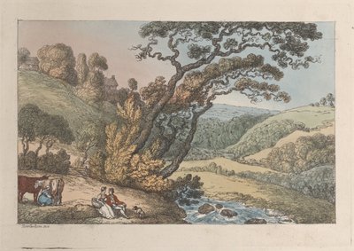 Cornish View, from Views in Cornwall, 1810., 1810. od Thomas Rowlandson
