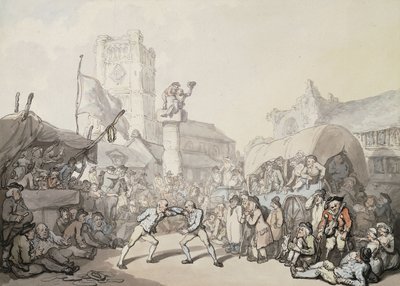 Cornish Wrestling Match, od Thomas Rowlandson