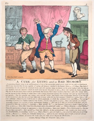 Lék na lhaní a špatnou paměť, 9. července 1807, 9. července 1807. od Thomas Rowlandson