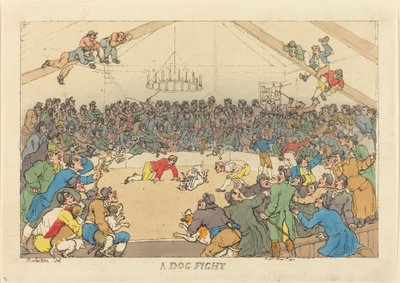 Psí zápas od Thomas Rowlandson