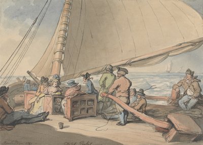 Nizozemská loď v sílícím vánku od Thomas Rowlandson