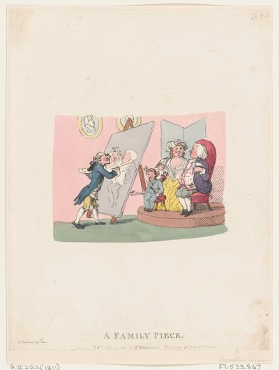 A Family Piece, publikoval 1803 později reedici., publikoval 1803 později reedici. od Thomas Rowlandson