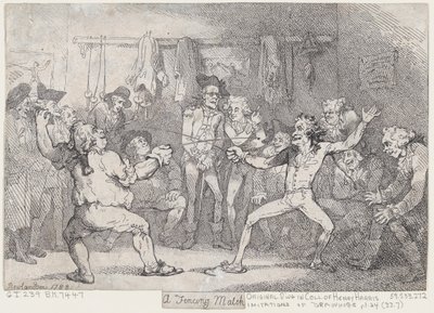 Šermířský zápas od Thomas Rowlandson