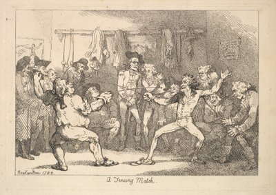 Šermířský zápas od Thomas Rowlandson