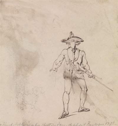 Francouzský šlechtic na lovu od Thomas Rowlandson