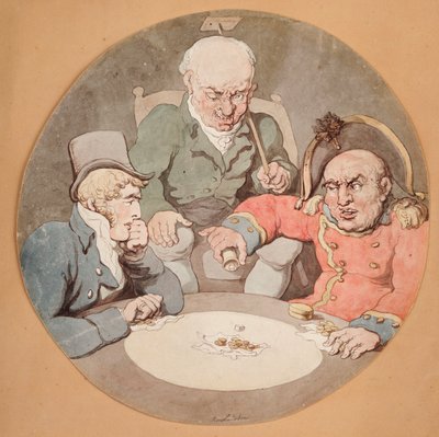 Hra v kostky od Thomas Rowlandson
